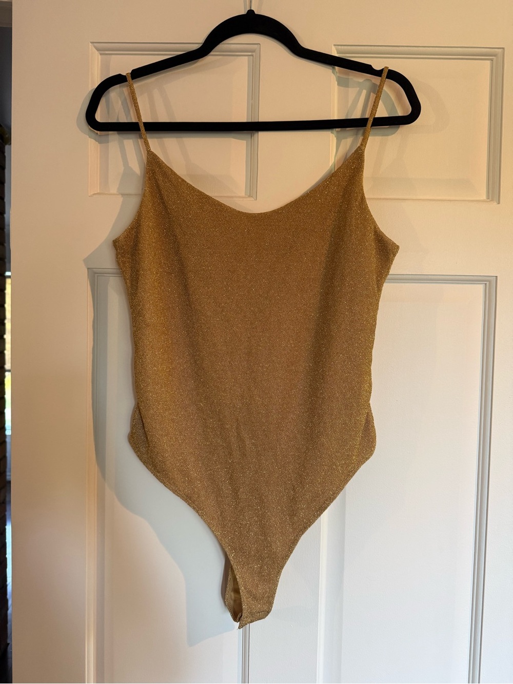 H&M Shimmery Gold Bodysuit - Size M